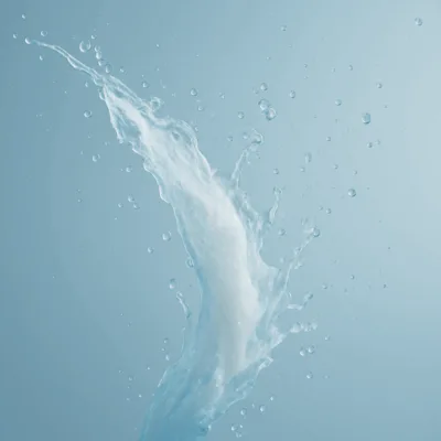 Getto d'acqua realistico che evoca il concetto di squirting, simbolo visivo del piacere intenso e profondo