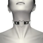 COQUETTE CHIC DESIRE CHOKER ARTIGIANALE IN PELLE VEGAN - CUORE