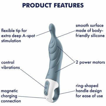 SATISFYER - VIBRATORE AMAZING 2 ASPOT GRIGIO - immagine 4