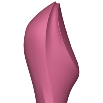 SATISFYER - VIBRATORE CURVY TRINITY 3 AIR PULSE ROSSO - immagine 2