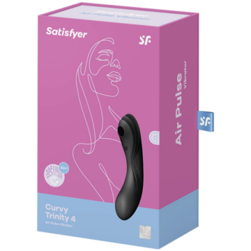 SATISFYER - VIBRATORE CURVY TRINITY 4 AIR PULSE NERO - immagine 3