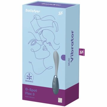 SATISFYER - G-SPOT FLEX 3 MULTI VIBRADOR GRIS - immagine 4