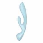 SATISFYER TRIPLE OH VIBRAZIONE IBRIDA - BLU