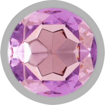 INTENSE - PLUG ANALE IN METALLO ALLUMINIO CON CRISTALLO VIOLA MISURA S - immagine 3