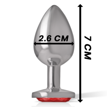 Plug Anale in Metallo con Cristallo Rosso – Intense - immagine 4