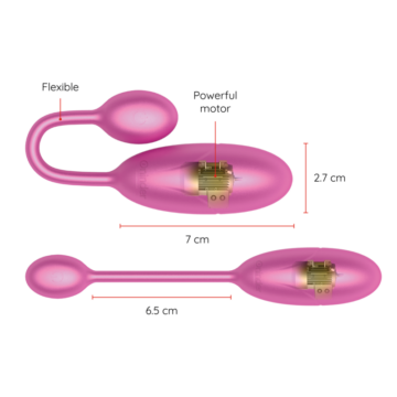 ONINDER™ - UOVO VIBRANTE DENVER ROSA 7 X 2,7 CM APP GRATUITA - immagine 3