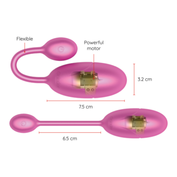 ONINDER™ - UOVO VIBRANTE TOKYO ROSA 7,5 X 3,2 CM APP GRATUITA - immagine 3