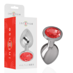 Plug Anale in Metallo con Cristallo Rosso – Intense