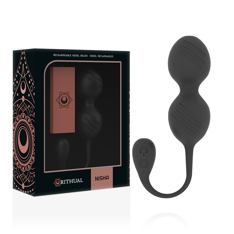 RITHUAL NISHA BOLAS KEGEL RECARGABLES VIBRADORAS NEGRO