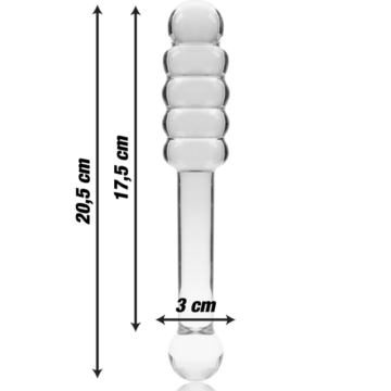 Dildo in Vetro 20,5 CM x 3 CM – Nebula Series by Ibiza - immagine 3