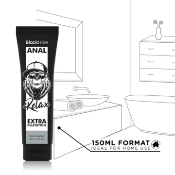 BLACK HOLE GEL BASE ACQUA DILATAZIONE ANALE 150 ML - immagine 5