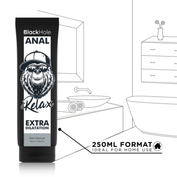 BLACK HOLE - GEL A BASE ACQUA DILATAZIONE ANALE 250 ML - immagine 5