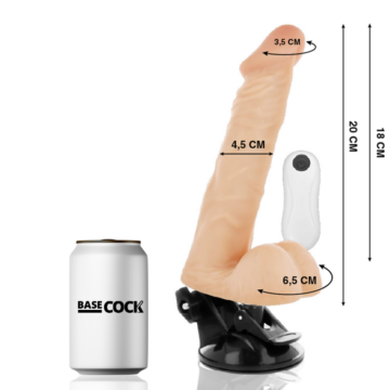 BASECOCK - VIBRATORE ARTICOLABILE TELECOMANDO NATURALE 20 CM - immagine 2