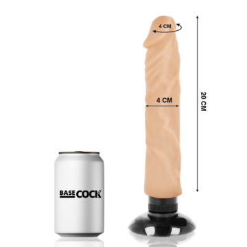 BASECOCK - VIBRATORE REALISTICO 2-1 NATURALE 20 CM - immagine 2