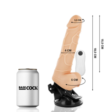 BASECOCK - VIBRATORE REALISTICO TELECOMANDO NERO 18,5 CM - immagine 2