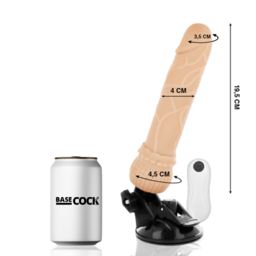 BASECOCK - VIBRATORE TELECOMANDO NATURALE REALISTICO 19,5 CM - immagine 2