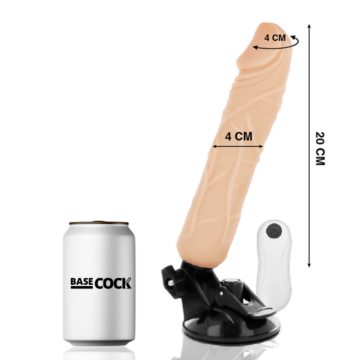 BASECOCK - VIBRATORE REALISTICO TELECOMANDO FLESH 20 CM - immagine 2