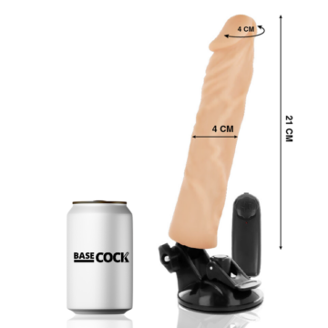 BASECOCK - VIBRATORE REALISTICO TELECOMANDO NATURALE 21 CM - immagine 2