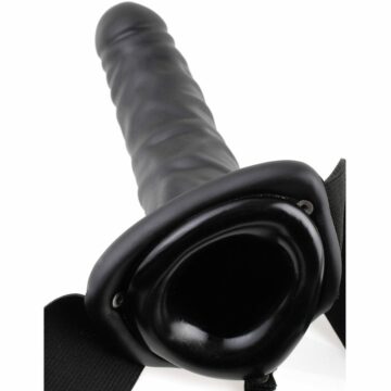 FETISH FANTASY SERIES - 19 CM STRAP-ON CAVO VIBRANTE NERO - immagine 4