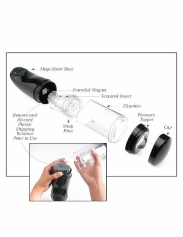 EXTREME TOYZ - PDX MEGA BATOR USB MASTURBATORE MASCHIO VAGINA BIANCO - immagine 5