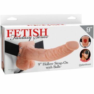 FETISH FANTASY SERIES - SERIES 9 HOLLOW STRAP-ON CON SFERE 22.9CM CARNE - immagine 3
