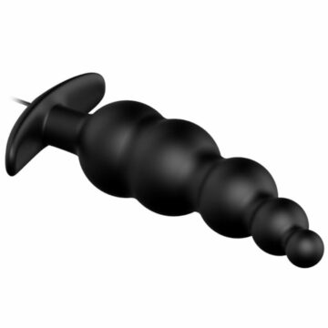 PRETTY LOVE - PLUG ANALE IN SILICONE EXTRA STIMOLAZIONE E 12 MODALIT DI VIBRAZIONE NERO - immagine 4