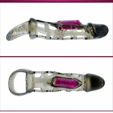 BAILE - MANICOTTO ESTENSIONE PER PENE DA BALLO CON VIBRAZIONE E CINTURINO 13.5 CM - immagine 3