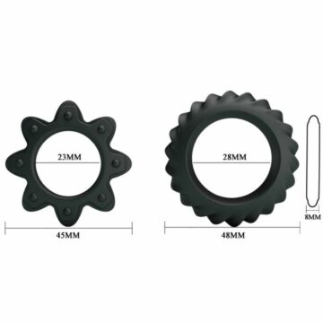 BAILE - KIT 2 ANELLI FIORITI IN SILICONE - immagine 5