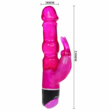 BAILE - ONDE DI PIACERE VIBRATORE FANTASY CON CONIGLIO LILLA 23 CM - immagine 3