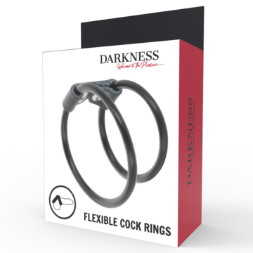ANELLO DOPPIO CAZZO IN PELLE DARKNESS - immagine 4