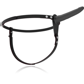 FETISH SUBMISSIVE ARNÉS SILICONA NEGRO 15CM - immagine 4