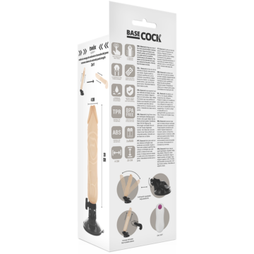 BASECOCK - VIBRATORE REALISTICO TELECOMANDO FLESH 20 CM - immagine 5