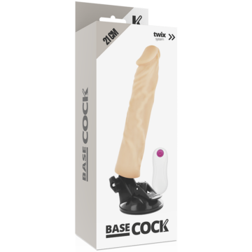 BASECOCK - VIBRATORE REALISTICO TELECOMANDO NATURALE 21CM - immagine 4
