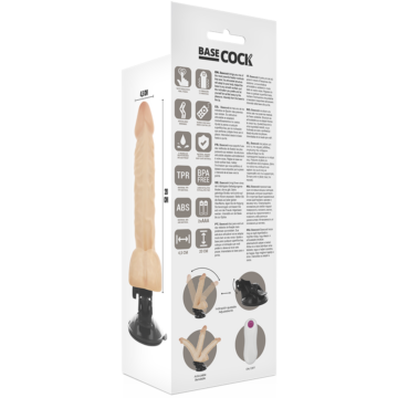 BASECOCK - VIBRATORE ARTICOLABILE TELECOMANDO NATURALE 20 CM - immagine 5