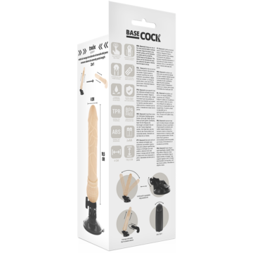 BASECOCK - VIBRATORE TELECOMANDO NATURALE REALISTICO 19,5 CM - immagine 5
