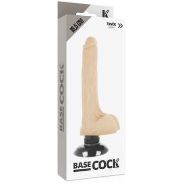 BASECOCK - VIBRATORE REALISTICO 2-1 NATURALE 18,5 CM - immagine 5