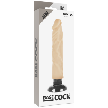 BASECOCK - VIBRATORE REALISTICO 2-1 NATURALE 20 CM - immagine 5
