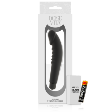 DOLCE VITA - PIACERE REALISTICO SILICONE NERO - immagine 5