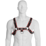 BODY CATENA IN PELLE IMBRACATURA III NERO / ROSSO