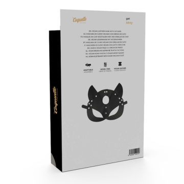 COQUETTE CHIC DESIRE MASCHERA IN PELLE VEGANA CON ORECCHIE DI GATTO - immagine 3