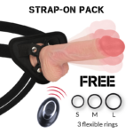 ROCKARMY - IMBRACATURA + VIBRATORE IN SILICONE LIQUIDO TELECOMANDO APACHE PREMIUM 22CM