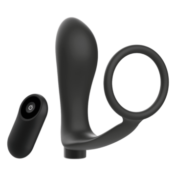 ANELLO PENE CON TELECOMANDO ADDICTED TOYS PLUG ANALE NERO RICARICABILE - immagine 3