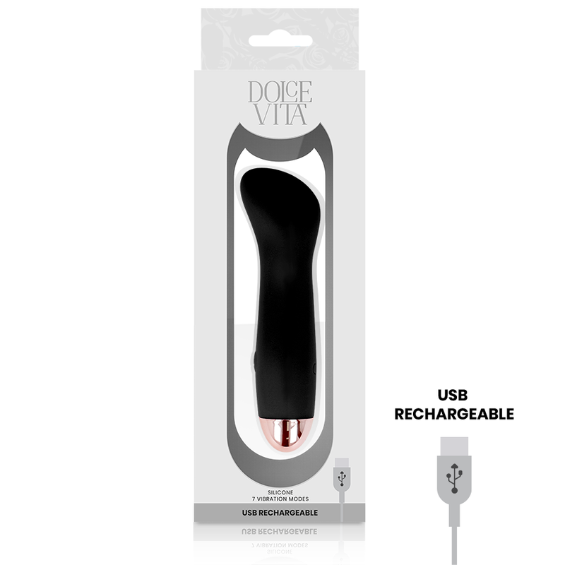 DOLCE VITA - VIBRATORE RICARICABILE ONE BLACK 10 VELOCITÀ - immagine 4