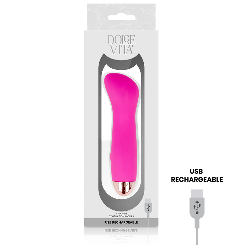 DOLCE VITA - VIBRATORE RICARICABILE ONE ROSA 7 VELOCITÀ - immagine 4