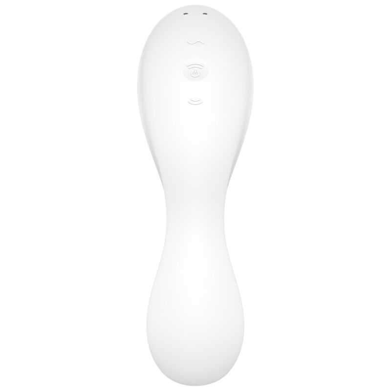 SATISFYER CURVY TRINITY 5 AIR PULSE STIMULATOR VIBRATOR APP - WHITE - immagine 3