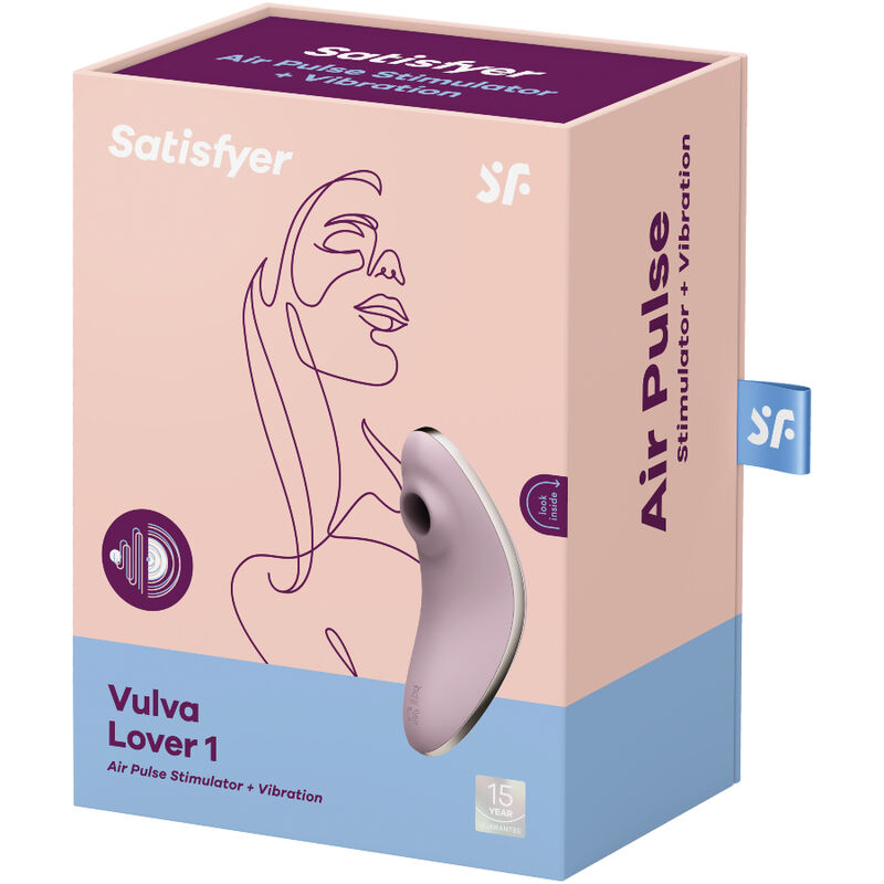 SATISFYER VULVA LOVER 1 STIMOLATORE E VIBRATORE A IMPULSI D'ARIA - VIOLA - immagine 4