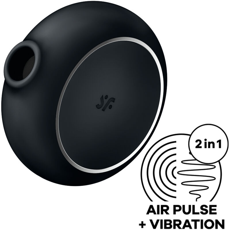 SATISFYER  PRO TO GO 3 DOUBLE AIR PULSE STIMULATOR  VIBRATOR - BLACK