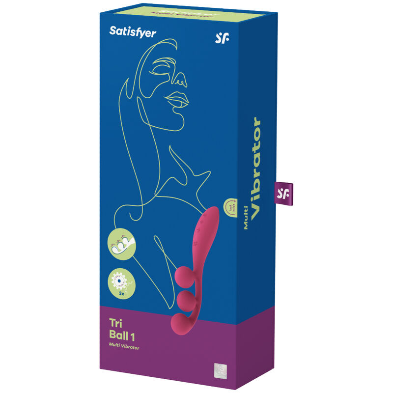 SATISFYER - MULTI VIBRATORE TRI BALL 1 ROSSO - immagine 4