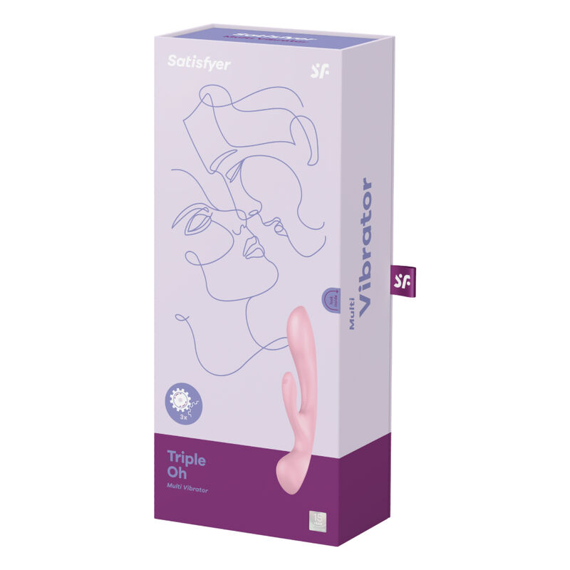 SATISFYER TRIPLE OH HYBRID VIBRATION - BLUE - immagine 4
