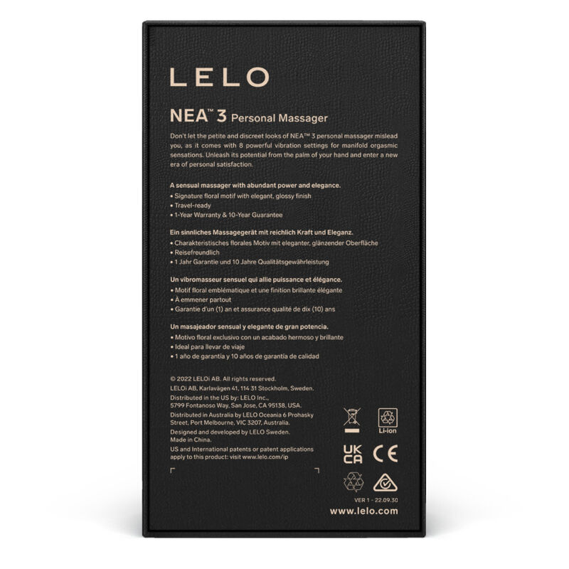 LELO NEA 3 PERSONAL MASSAGER - PITCH BLACK - immagine 5